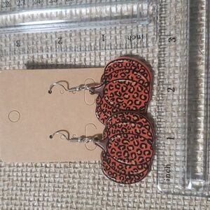 Acrylic Leopard Print Earrings for Fall Halloween